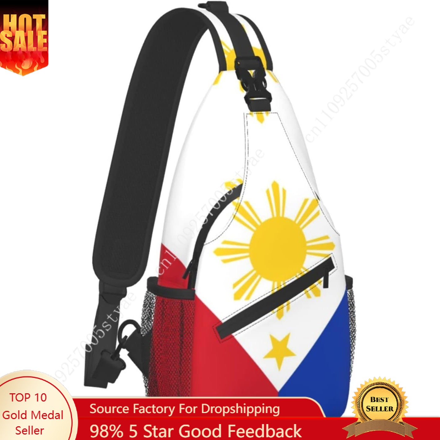 Travel Accessories Philippines - Zaino a tracolla con bandiera filippina