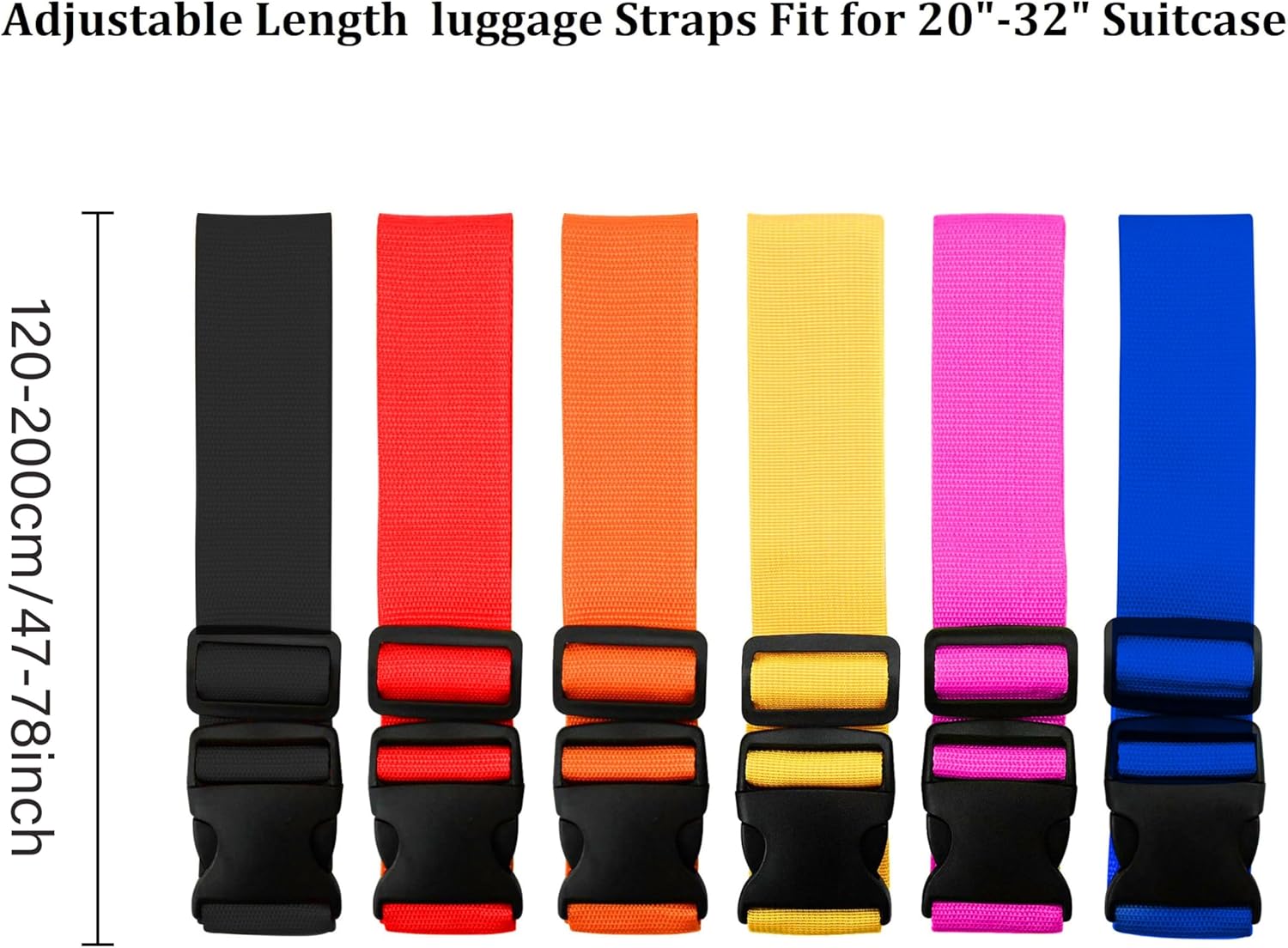 Travel Accessories B&M - Cinghie per Valigie Regolabili dai Colori