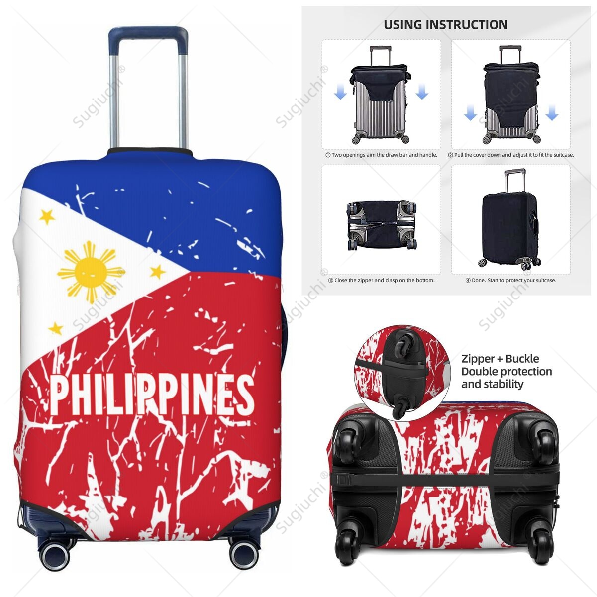 Travel Accessories Philippines - Custodia protettiva per bagagli con bandiera